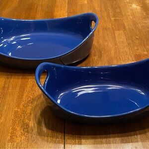 2 Piece Rachel Ray Cobalt Blue Casserole Dish Set 1.25 quart, 2.25 quart